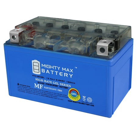 Mighty Max Battery Sealed Lead Acid Battery, 12 V, 8.6 AH, Nut and Bolt Terminal, GEL Chemistry YTZ10SGEL417